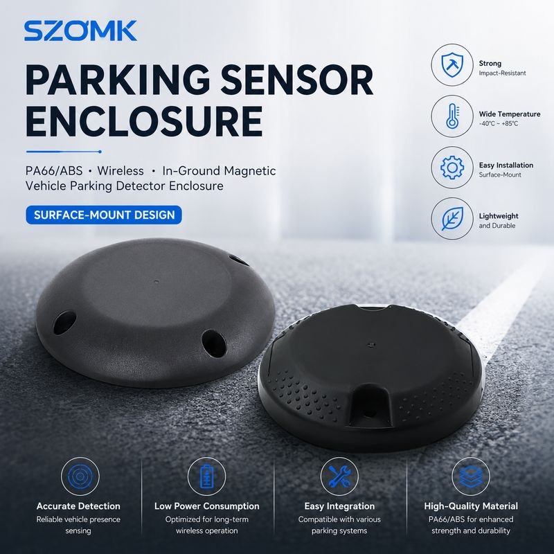 Smart Parking Sensor Housing Wireless Geomagnetic Nylon ABS Car Vehicle Detector Enclosure for LoRaWAN NB-IoT