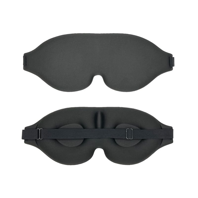 Sleep Eye Mask Black Out Sleeping Night Mask Lightproof 3D Contoured Cup Soft Blindfold Adjustable Gray 3