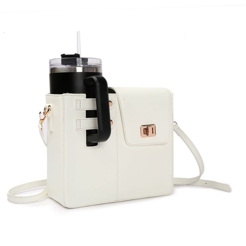 Outdoor Portable Crossbody Water Bottle Carrier with Strap 40 Oz Tumbler Cup Covers and Storage Bag 3