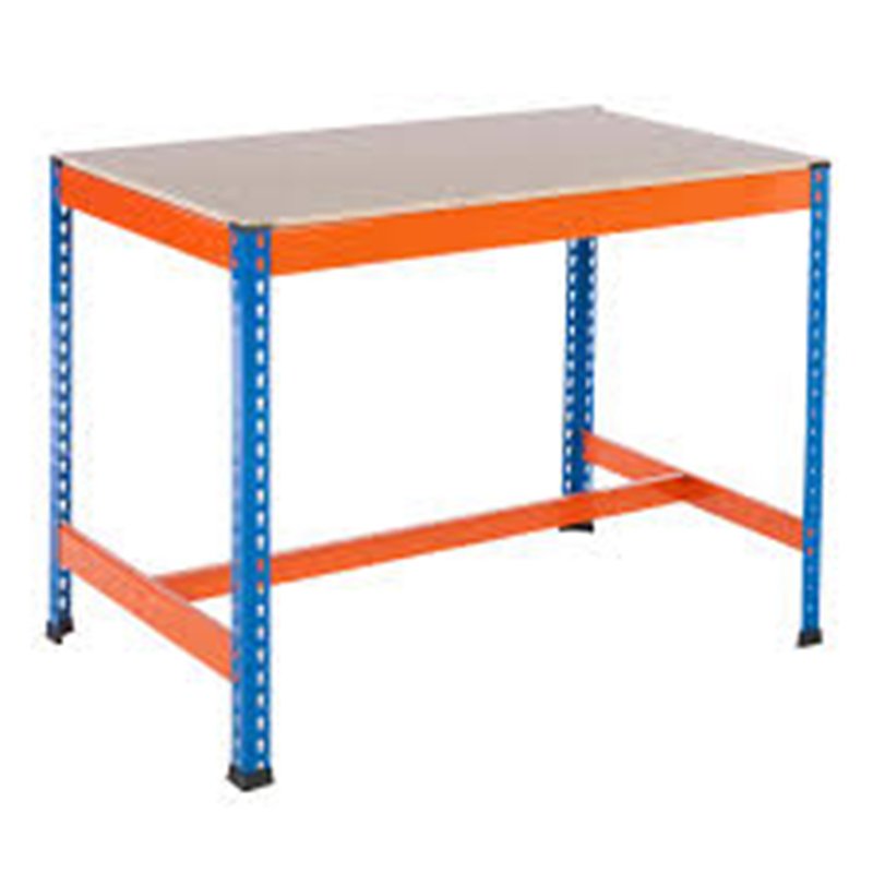 Two-Shelf Utility Metal Industrial Workstation Cabinet, Steel Tool Storage Work Bench alternate view