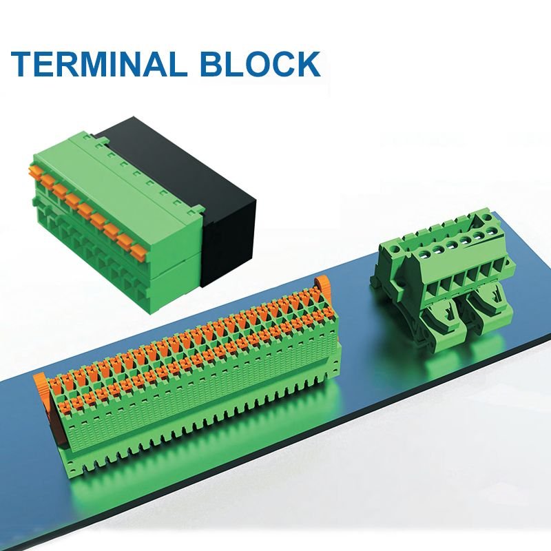 Din Rail Termi-Blok Header Socket Electrical Equipment Connector Pin Pcb Mount Screw Green Housing Pluggable alternate view