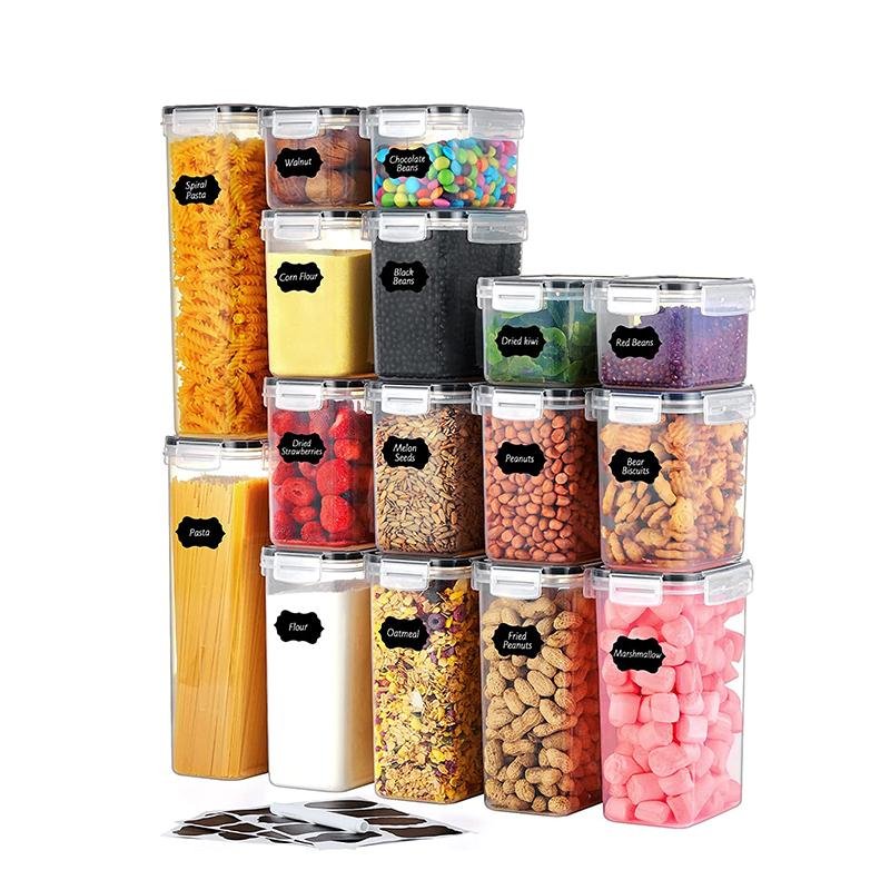 Airtight Food Storage Containers Plastic Cereal Containers with Airtight Lids Kitchen Pantry Organizer and Storage 3