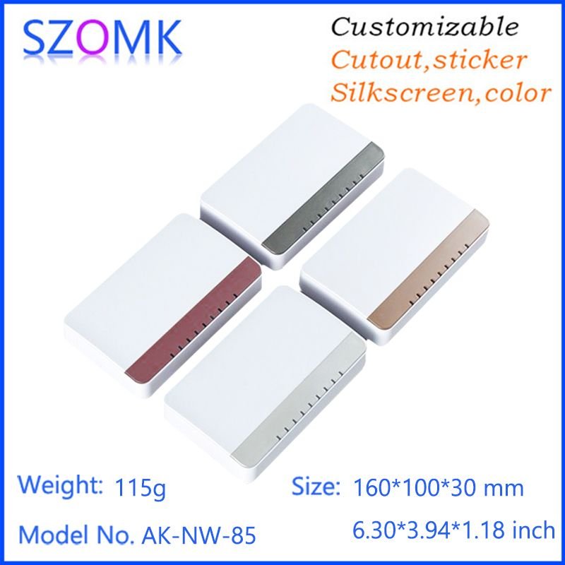 Szomk New Arrival High Quality 160*100*30mm Small Housing Light Bar Wifi Abs Router Network Plastic Enclosure 3