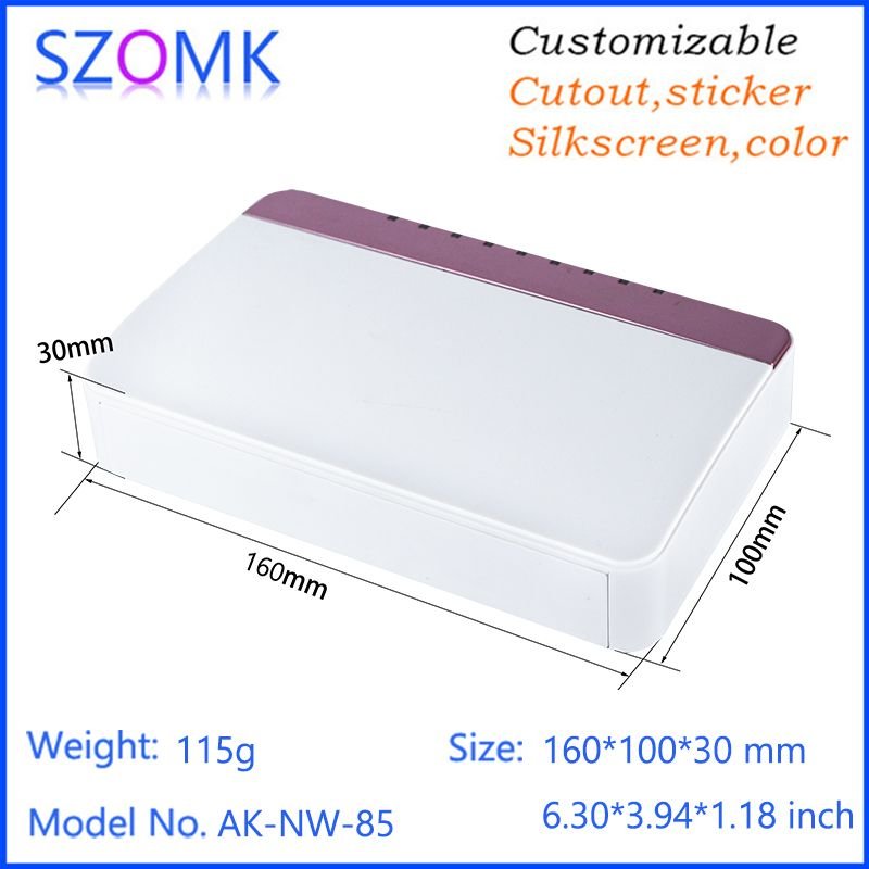 Szomk New Arrival High Quality 160*100*30mm Small Housing Light Bar Wifi Abs Router Network Plastic Enclosure alternate view