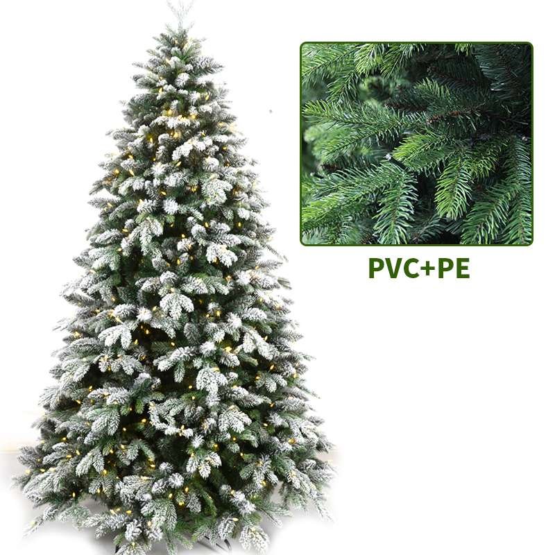 Best Price Wholesale Manufacturer Decoration Pre-lit Flocked PE PVC Artificial Christmas Trees alternate view