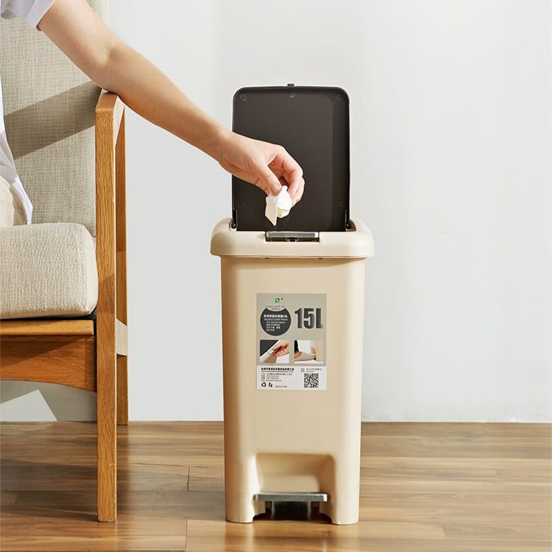 L Pedal Waste Bin Pressing Type Large Capacity Storage Garbage Container for Home Hotel Hospital Office alternate view
